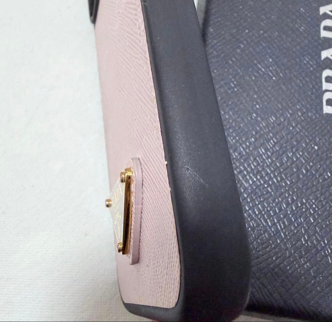 最終価額♡PRADA♡サフィアーノレザー iPhone15ケース