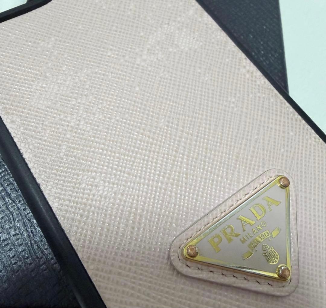 最終価額♡PRADA♡サフィアーノレザー iPhone15ケース
