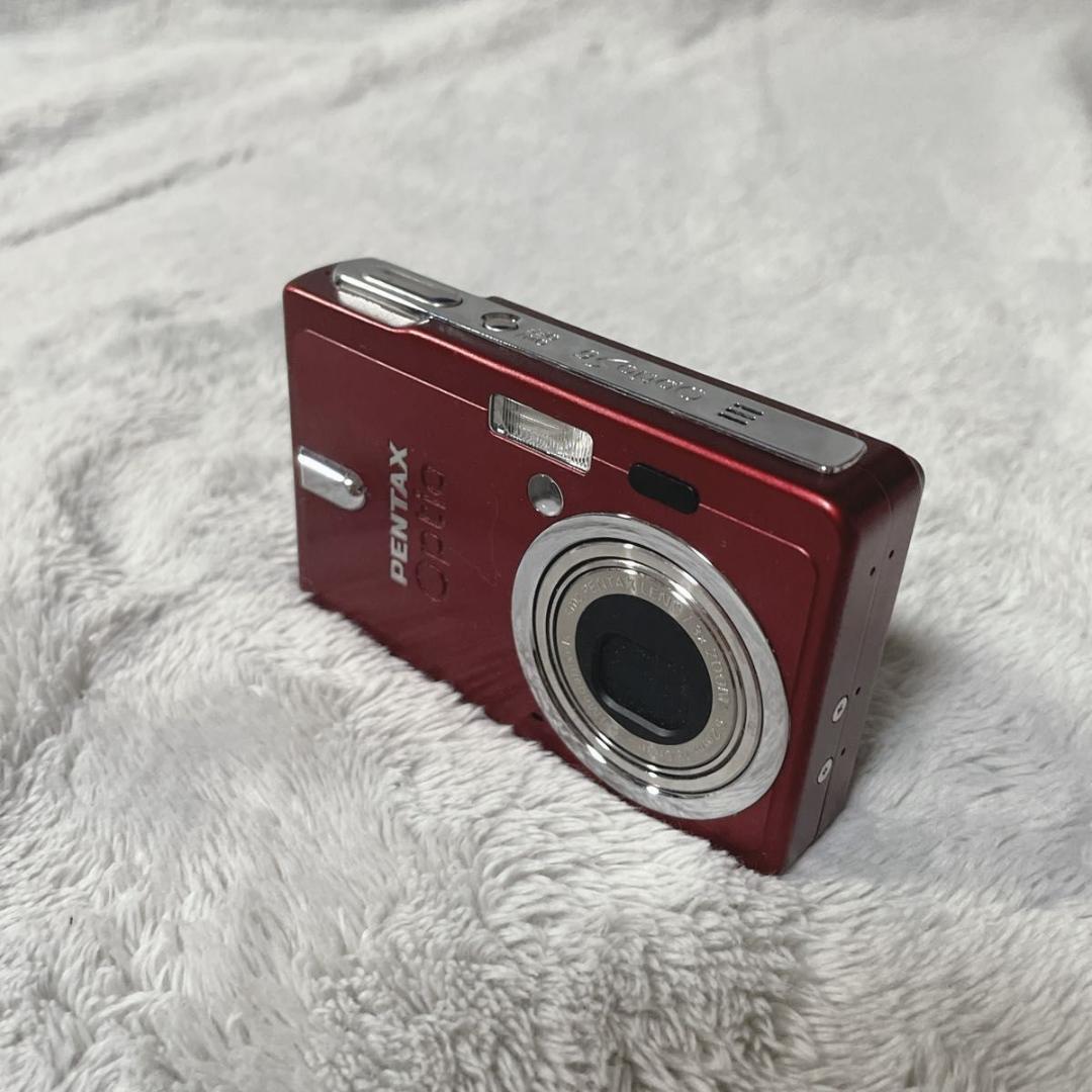 動作確認済 PENTAX ペンタックス Optio S6 ワインレッド コンデジ