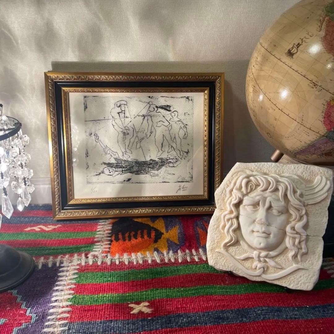 横尾忠則 夢シリーズ 海底の死 銅版画 6/20 額装 サイン入