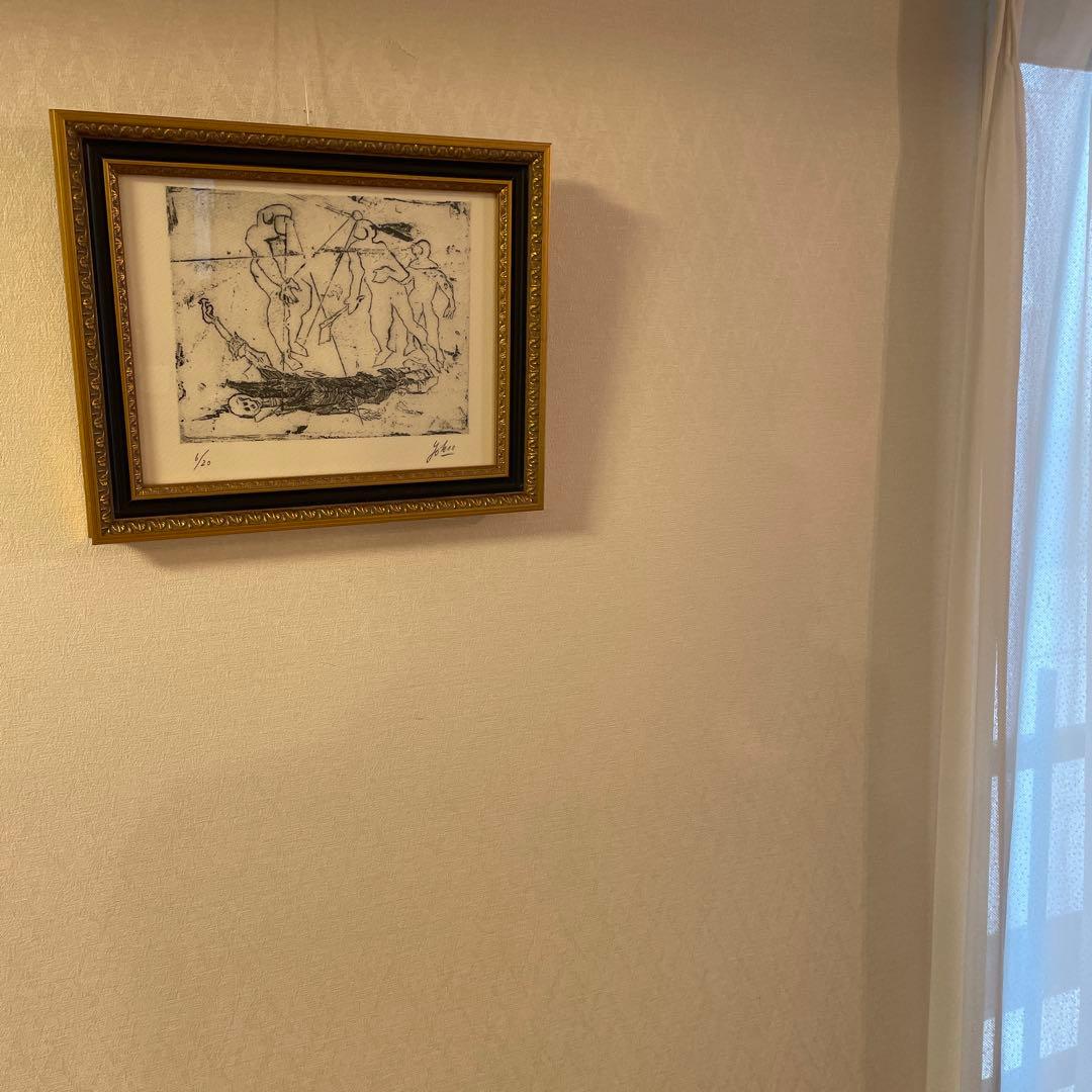 横尾忠則 夢シリーズ 海底の死 銅版画 6/20 額装 サイン入