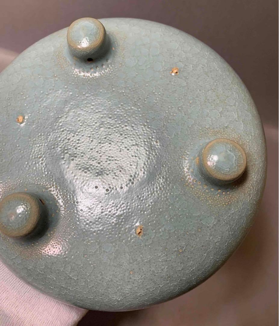 中国 耳付三つ足洗筆（鉢） u6230835