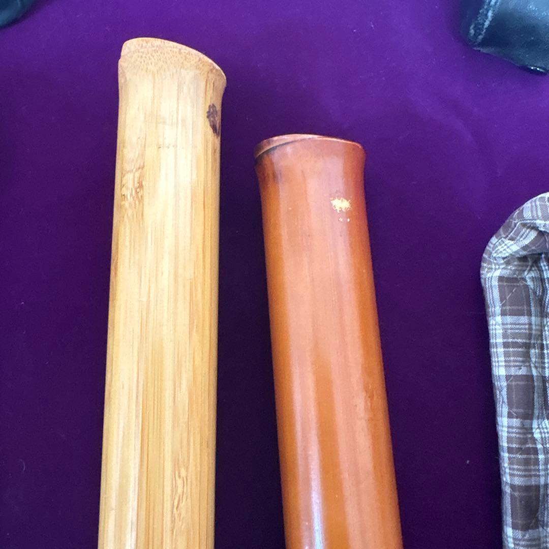 尺八　55cm竹製、52cm 木製？　2本セット 中古