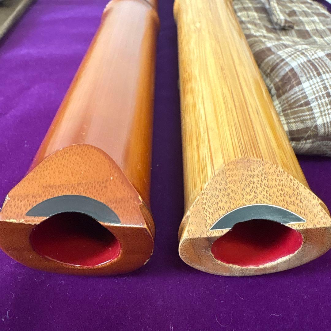 尺八　55cm竹製、52cm 木製？　2本セット 中古