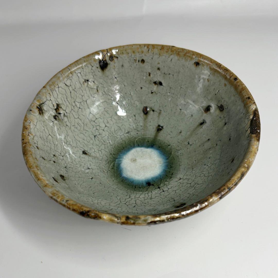 小野象平　青釉　貫入　小鉢