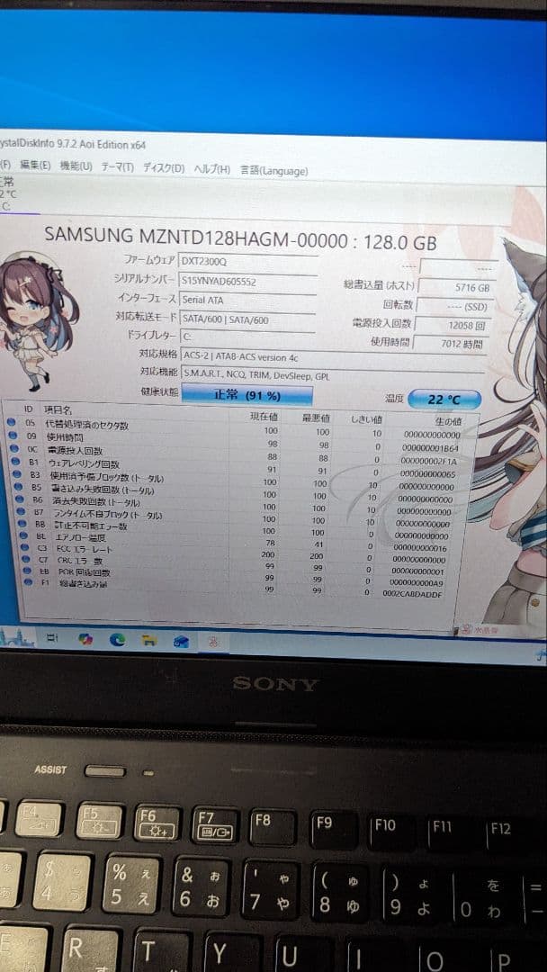 Windowsノート本体 Sony VAIO SVP112A1CN i5 SSD