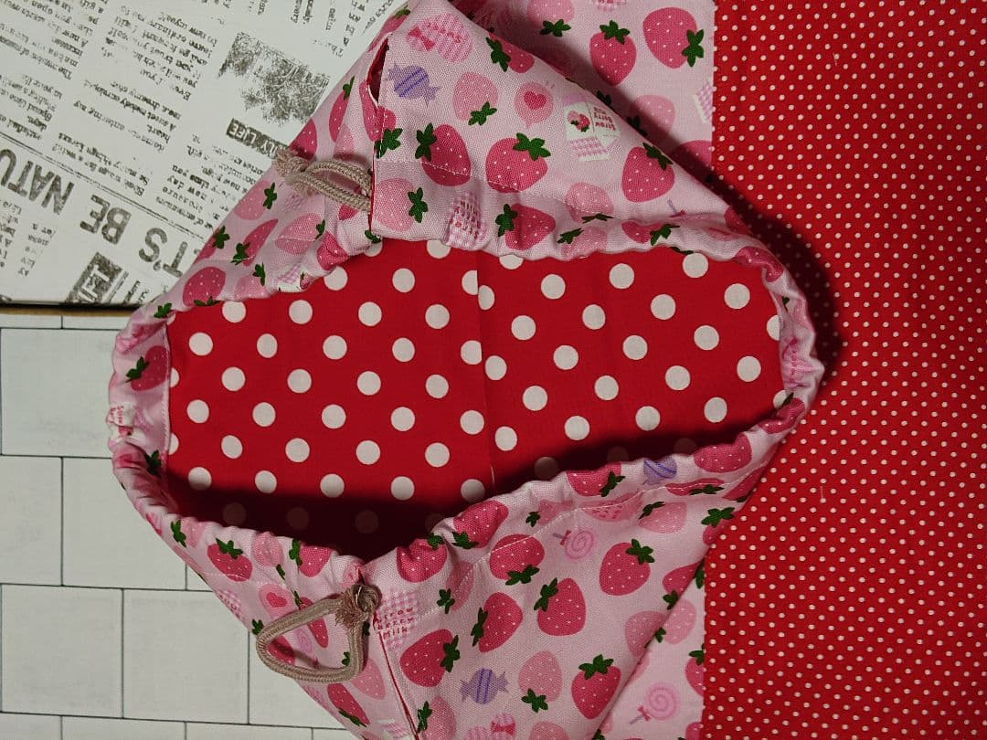 レッスンバッグ　お着替え袋用ハギレ