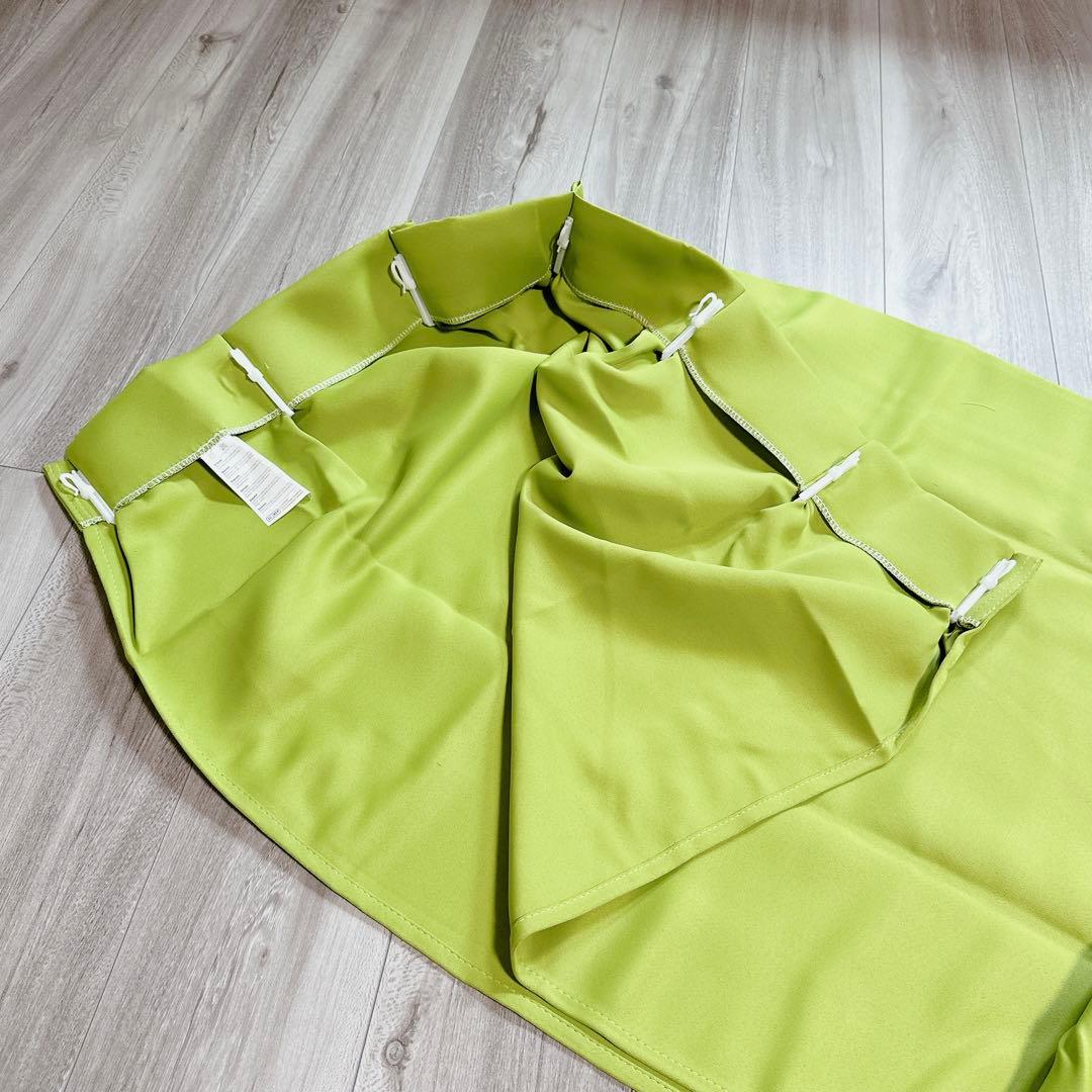 カーテン 節電対策 黄緑 幅100×丈200cm ２枚セット 厚手カーテン