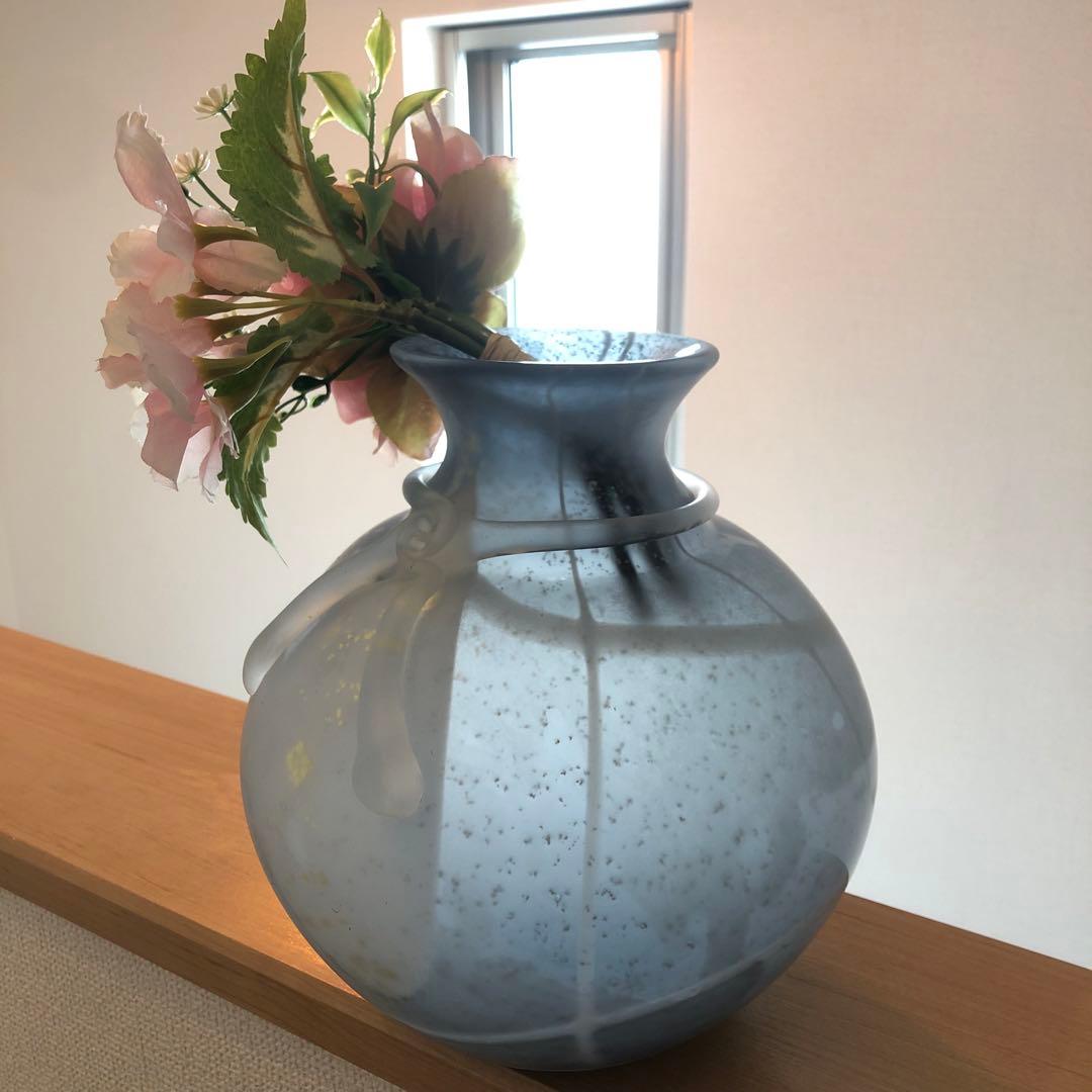 亀井ガラス　Kamei glas 花瓶　 フラワーベース　カメイガラス　本金使用