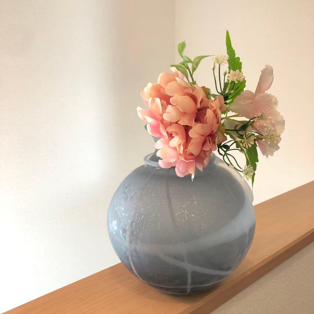 亀井ガラス　Kamei glas 花瓶　 フラワーベース　カメイガラス　本金使用