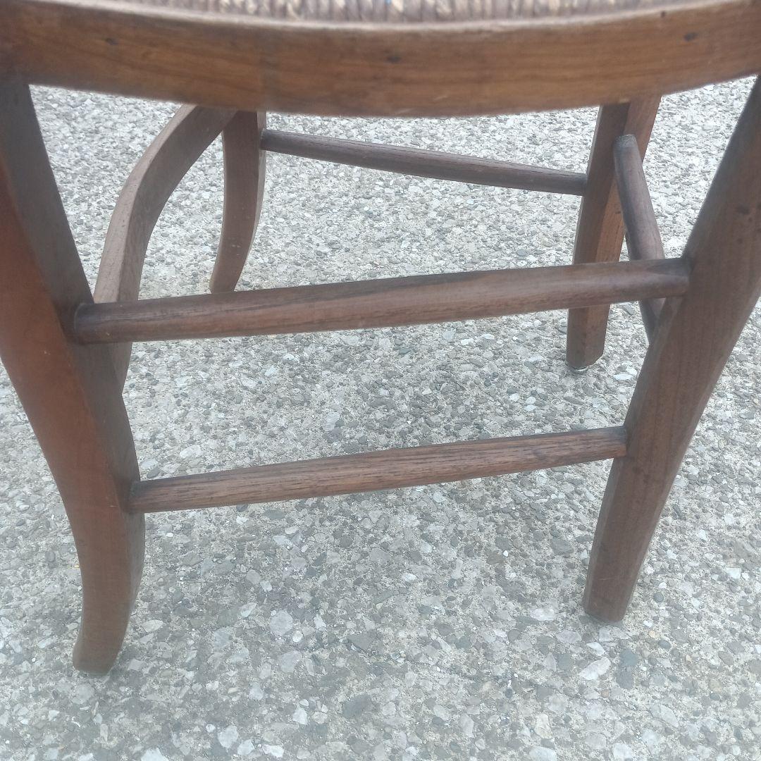 7535）フランス　ヴィンテージ　ダイニングチェア　座面編み込み