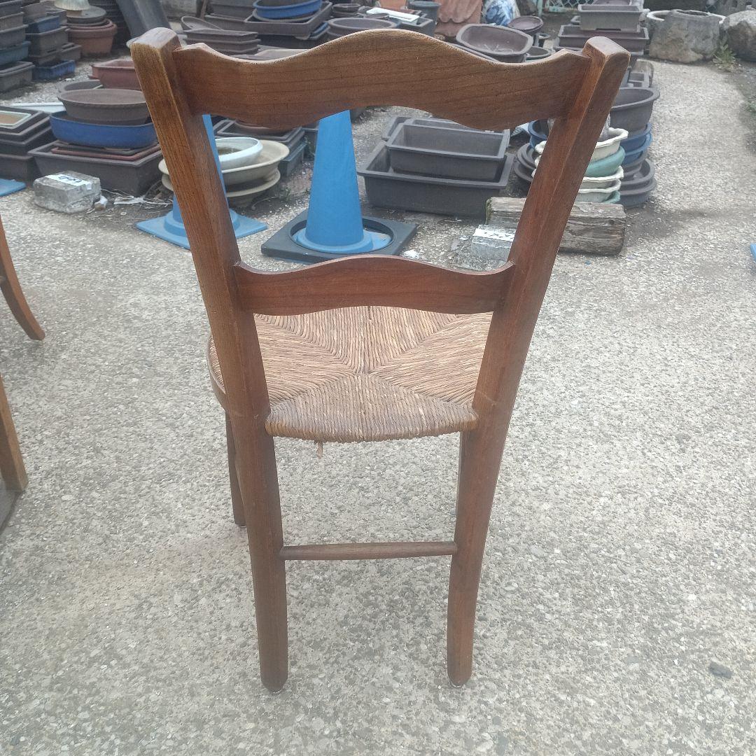 7535）フランス　ヴィンテージ　ダイニングチェア　座面編み込み