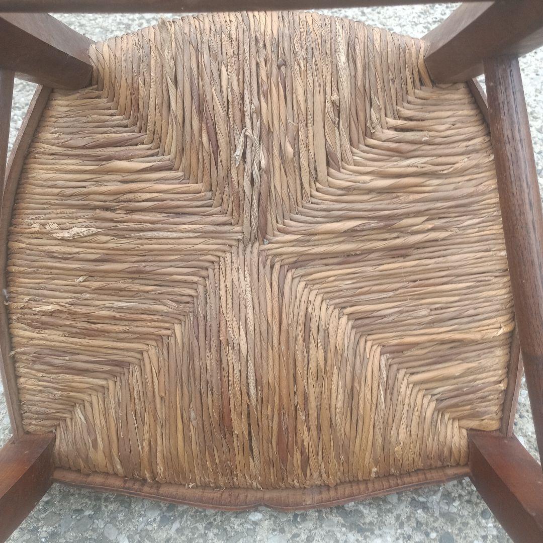 7535）フランス　ヴィンテージ　ダイニングチェア　座面編み込み