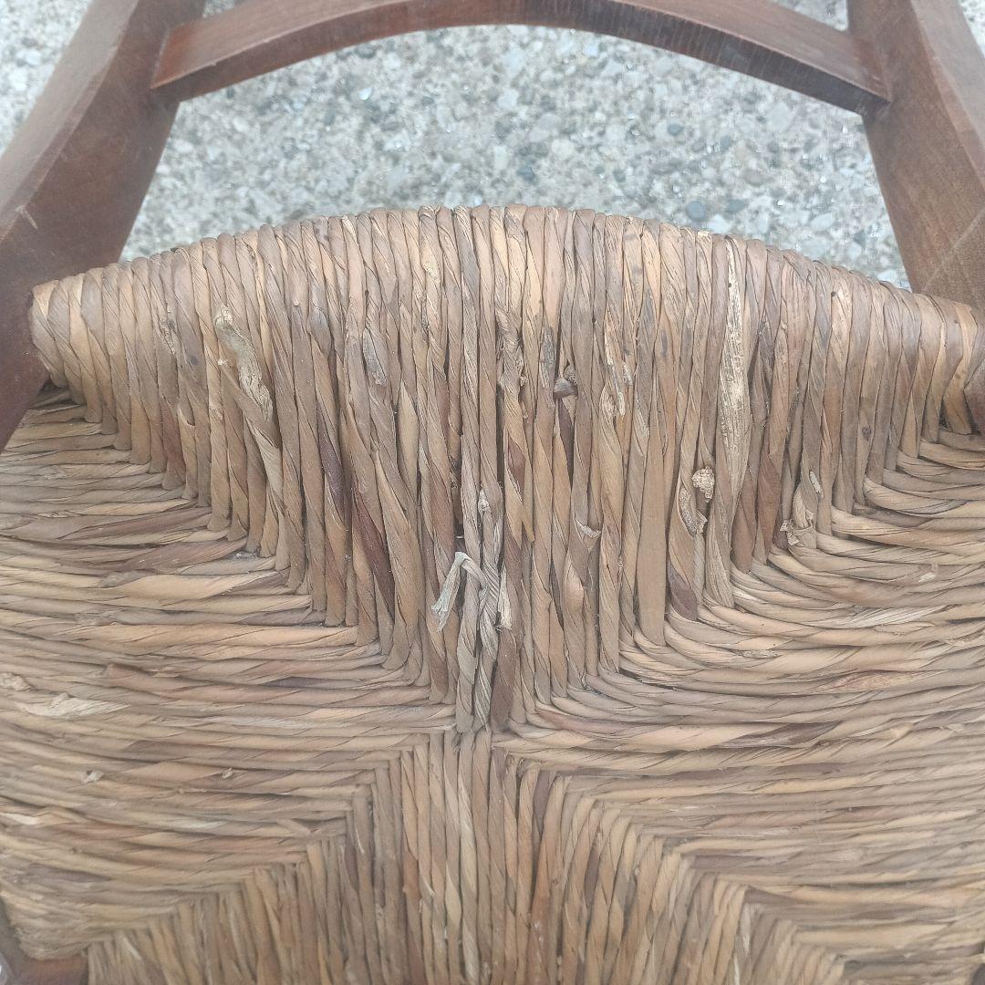 7535）フランス　ヴィンテージ　ダイニングチェア　座面編み込み