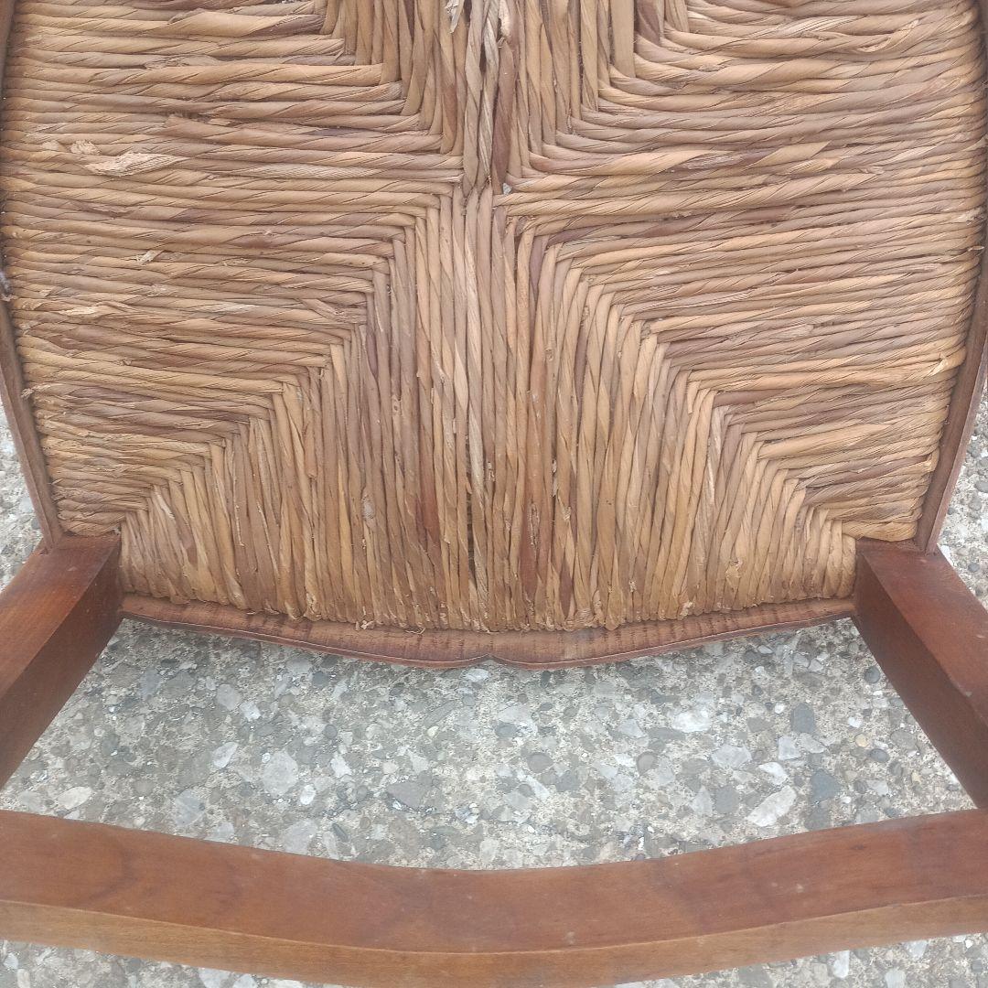 7535）フランス　ヴィンテージ　ダイニングチェア　座面編み込み