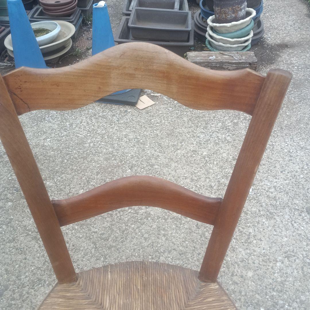 7535）フランス　ヴィンテージ　ダイニングチェア　座面編み込み