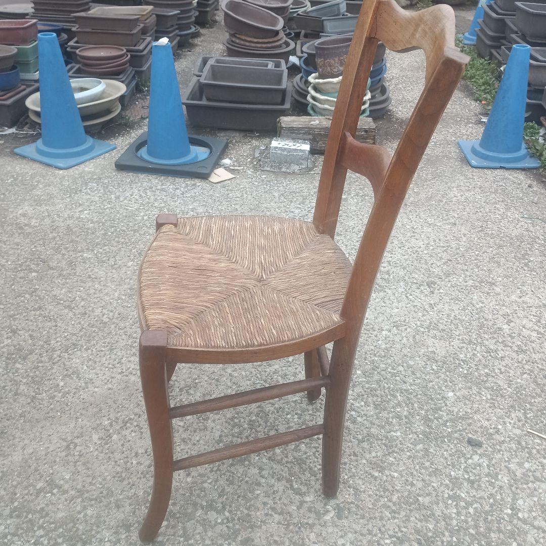 7535）フランス　ヴィンテージ　ダイニングチェア　座面編み込み