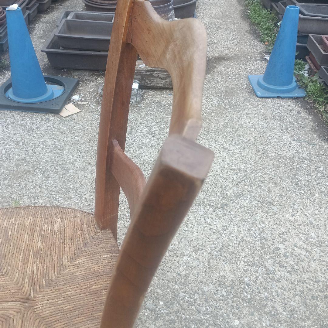 7535）フランス　ヴィンテージ　ダイニングチェア　座面編み込み