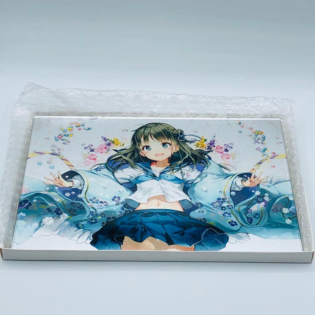 絵師100人展09 アクリルアートプレート　005 Anmi 雨上がりの庭園