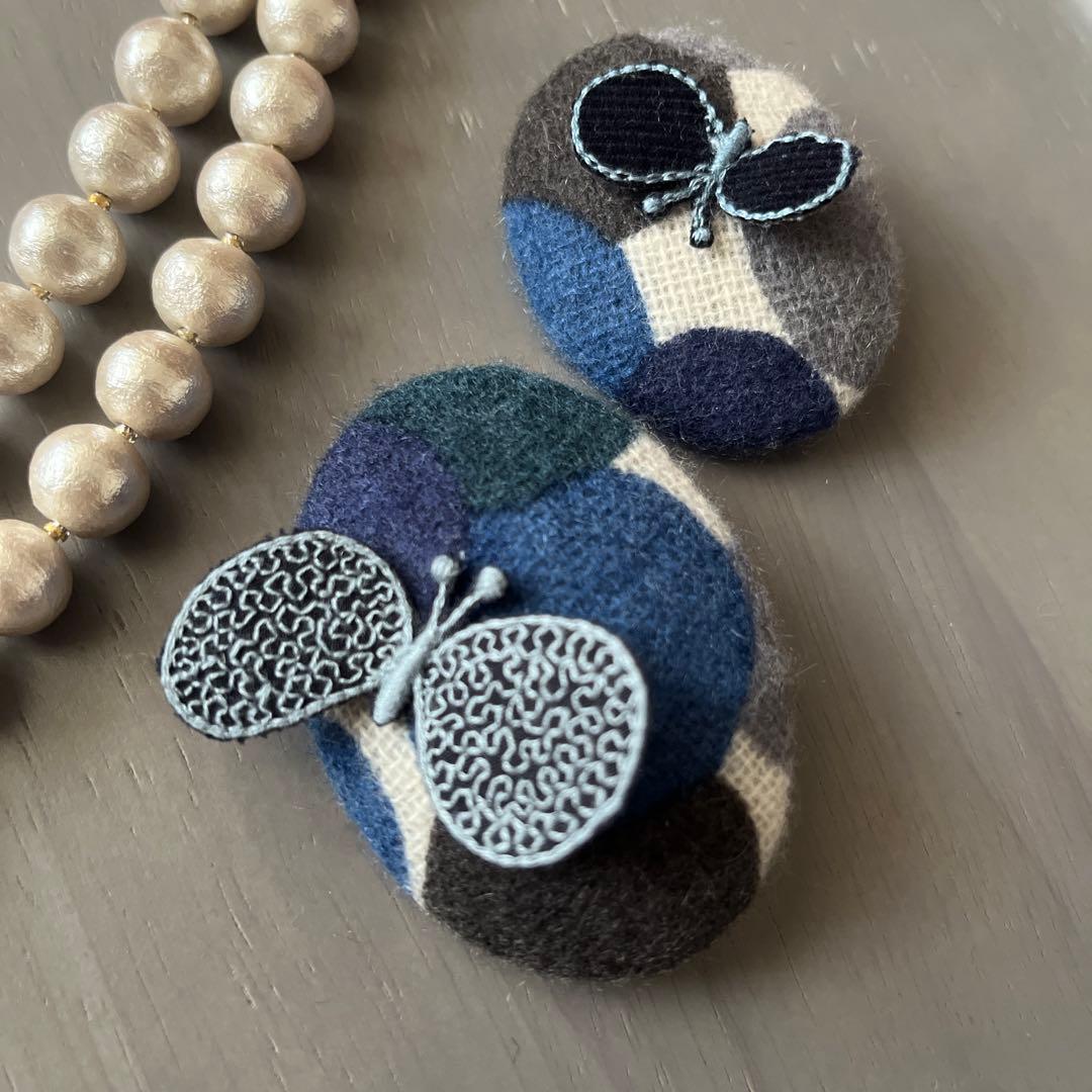 ①22ミナペルホネン ハンドメイド ブローチアクセサリー ヘアアクセサリー