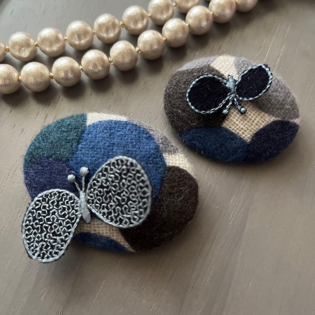 ①22ミナペルホネン ハンドメイド ブローチアクセサリー ヘアアクセサリー