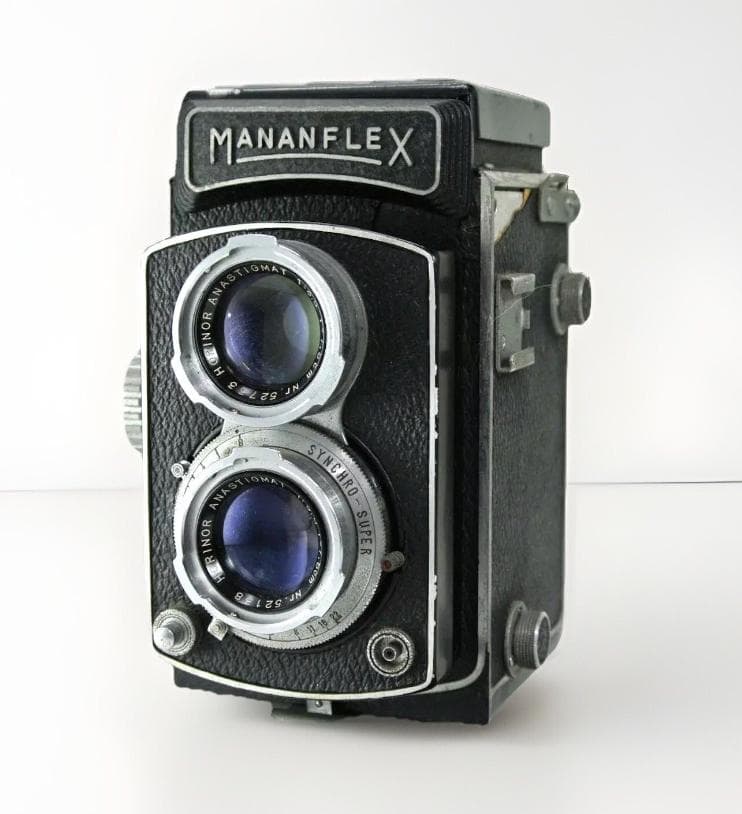 レア・ヴィンテージMANANFLEX 二眼レフカメラ1950年代F-1:3.5