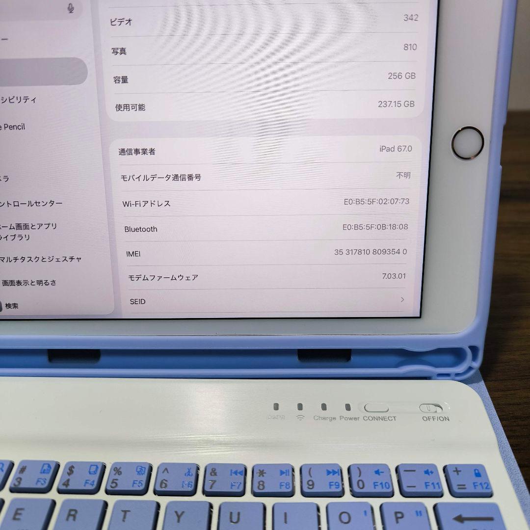 iPad Mini 5 Simフリー 256GB ケースとキーボード、タッチペン