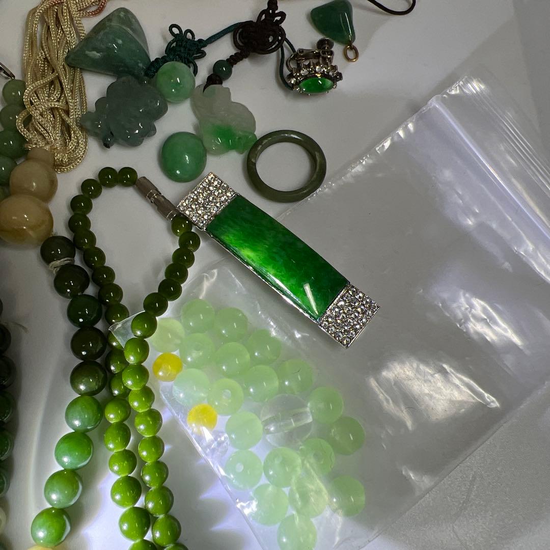 翡翠アクセサリー等 袋込491g 東Y7-0627ア㉝