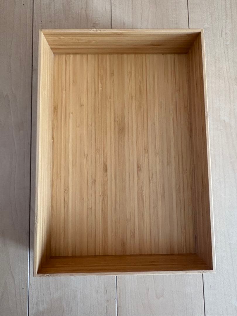 期間限定お値下げ　新品　無印　重なる竹材長方形ボックス　小サイズ　セット