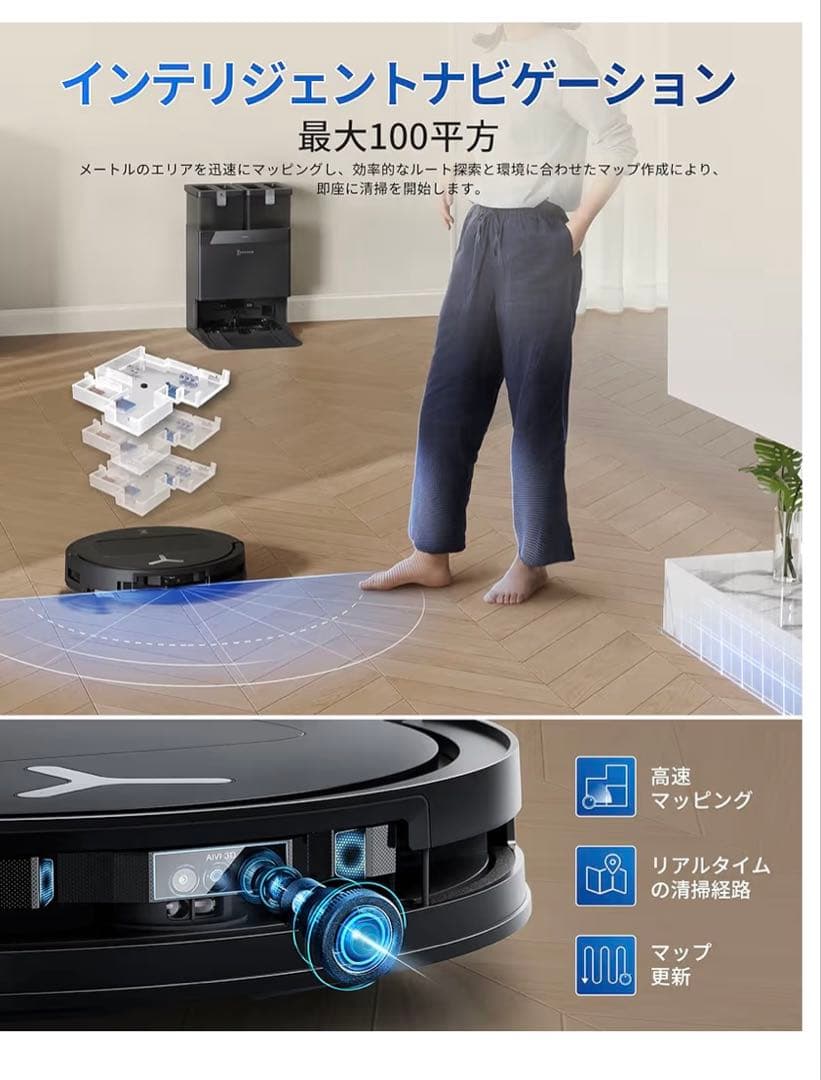 ECOVACS DEEBOT T50 OMNI/デュアルモップＢＫ　2か月使用
