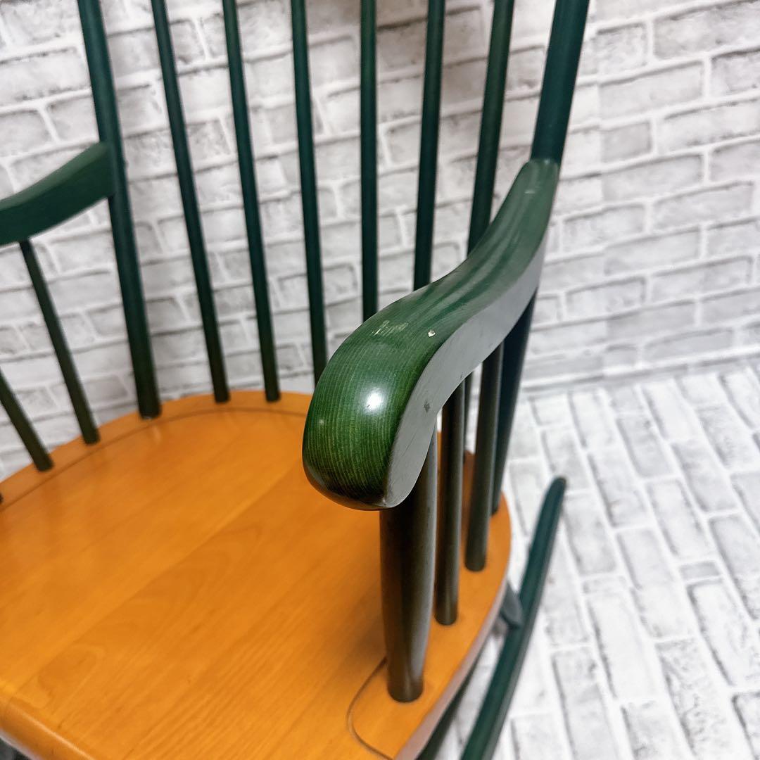 飛騨産業 ロッキングチェア　ハイバック　希少カラー　 揺り椅子　 ビンテージ