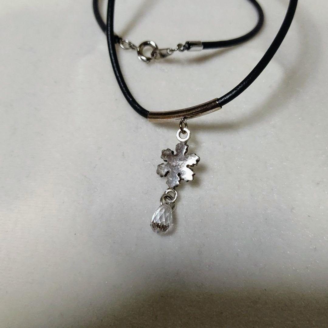 ☆匿名配送☆特価☆新品キュービックジルコニア シルバー雪結晶チャーム