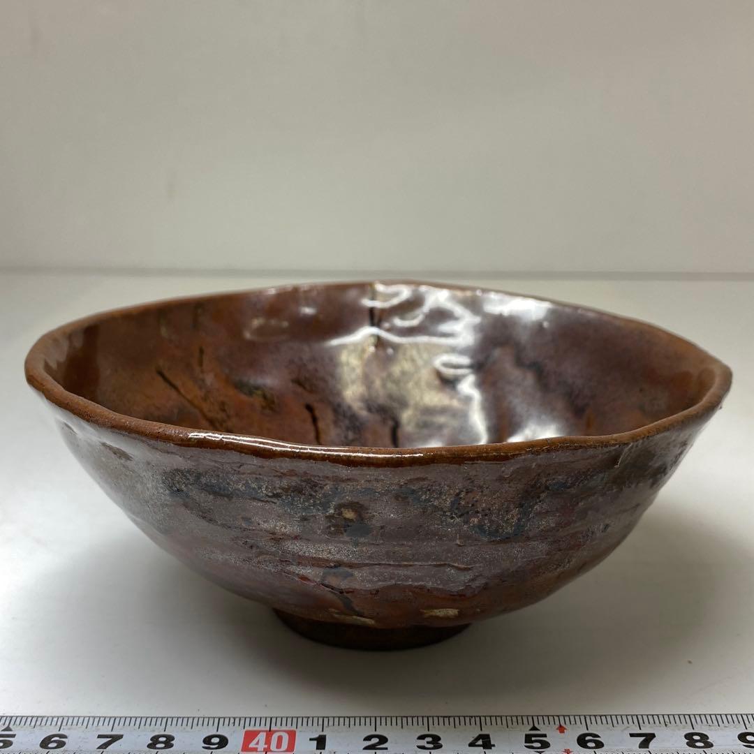 ☆茶2F 加藤景正(藤田郎) 古瀬戸 茶碗 共箱　口径15.3cm
