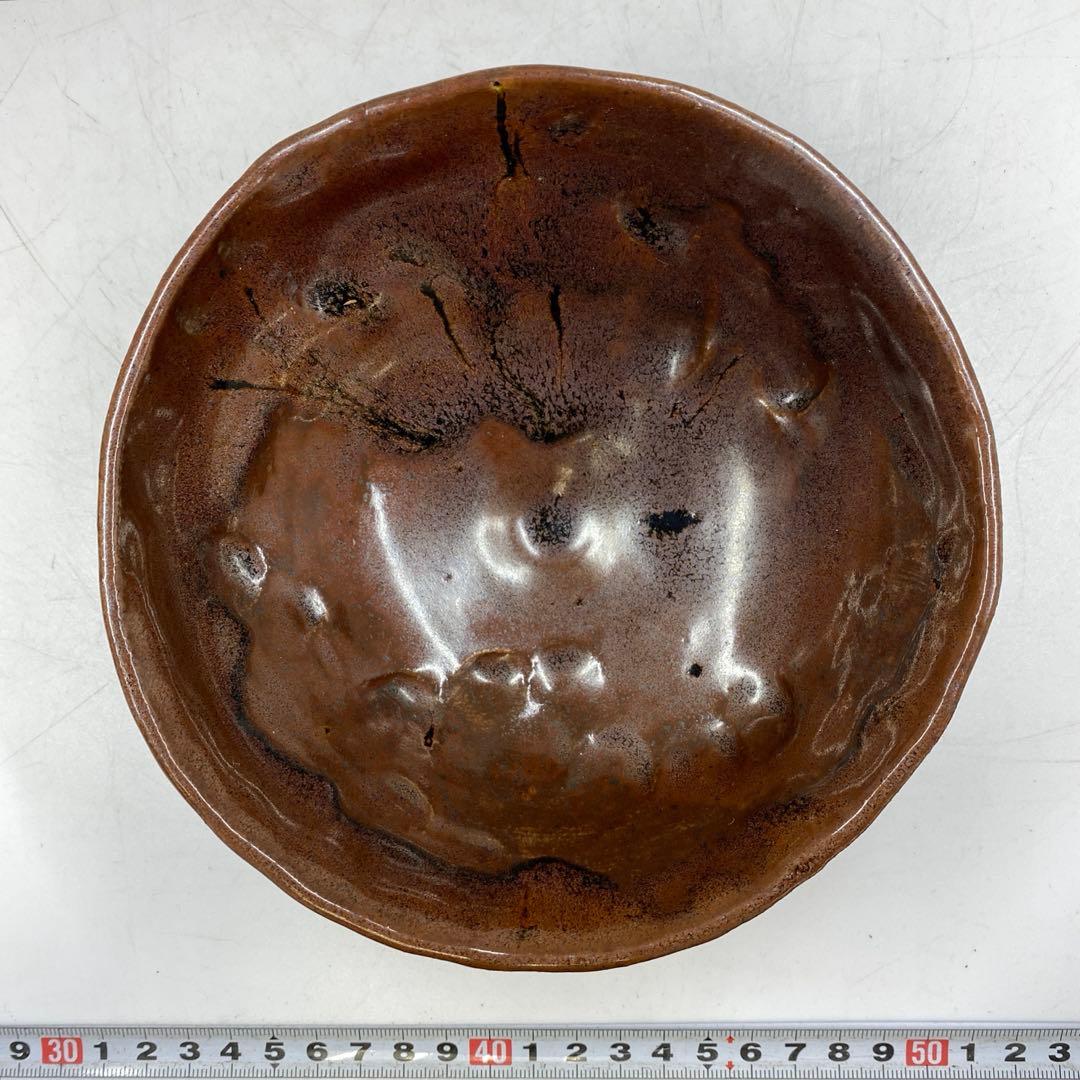 ☆茶2F 加藤景正(藤田郎) 古瀬戸 茶碗 共箱　口径15.3cm