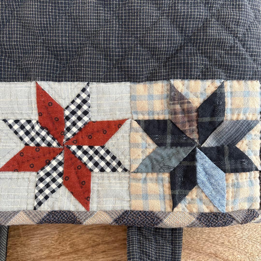 パッチワークキルト　洗濯物アップリケとレモンスターのトートバック　ハンドメイド