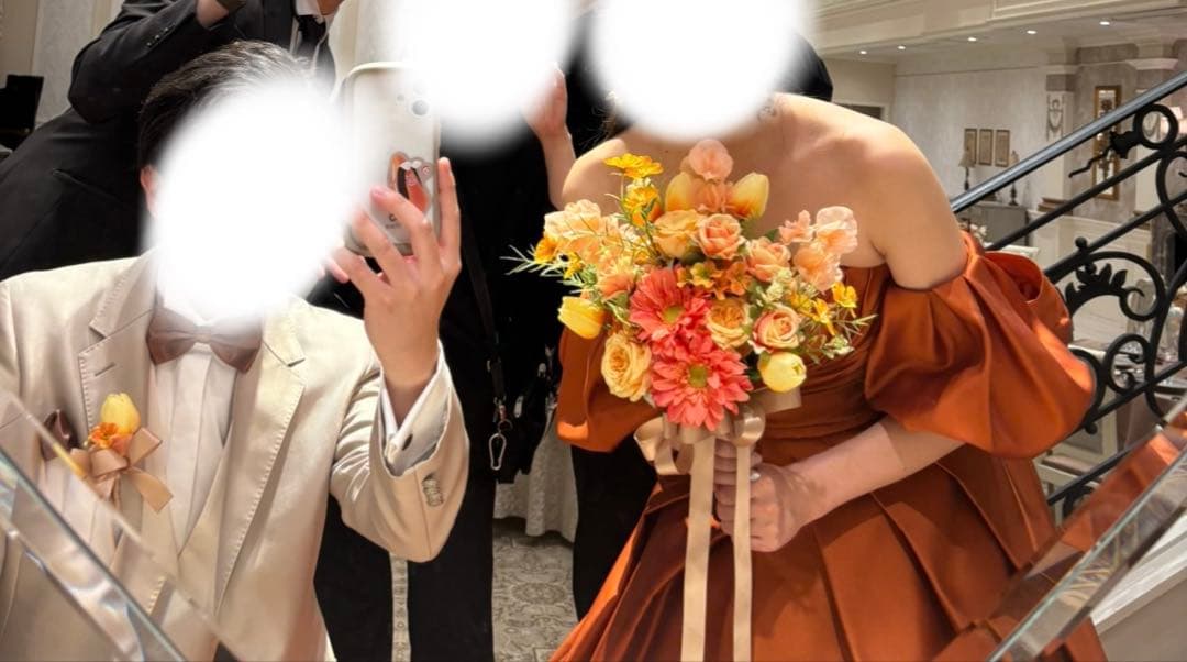 ブーケ ブートニア セット テラコッタ アーティフィシャル