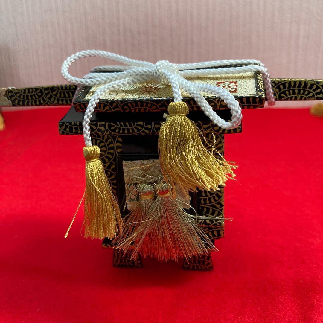 久月　木製　重箱　三宝　高杯　菱餅　　牛車　お駕籠　セット　③