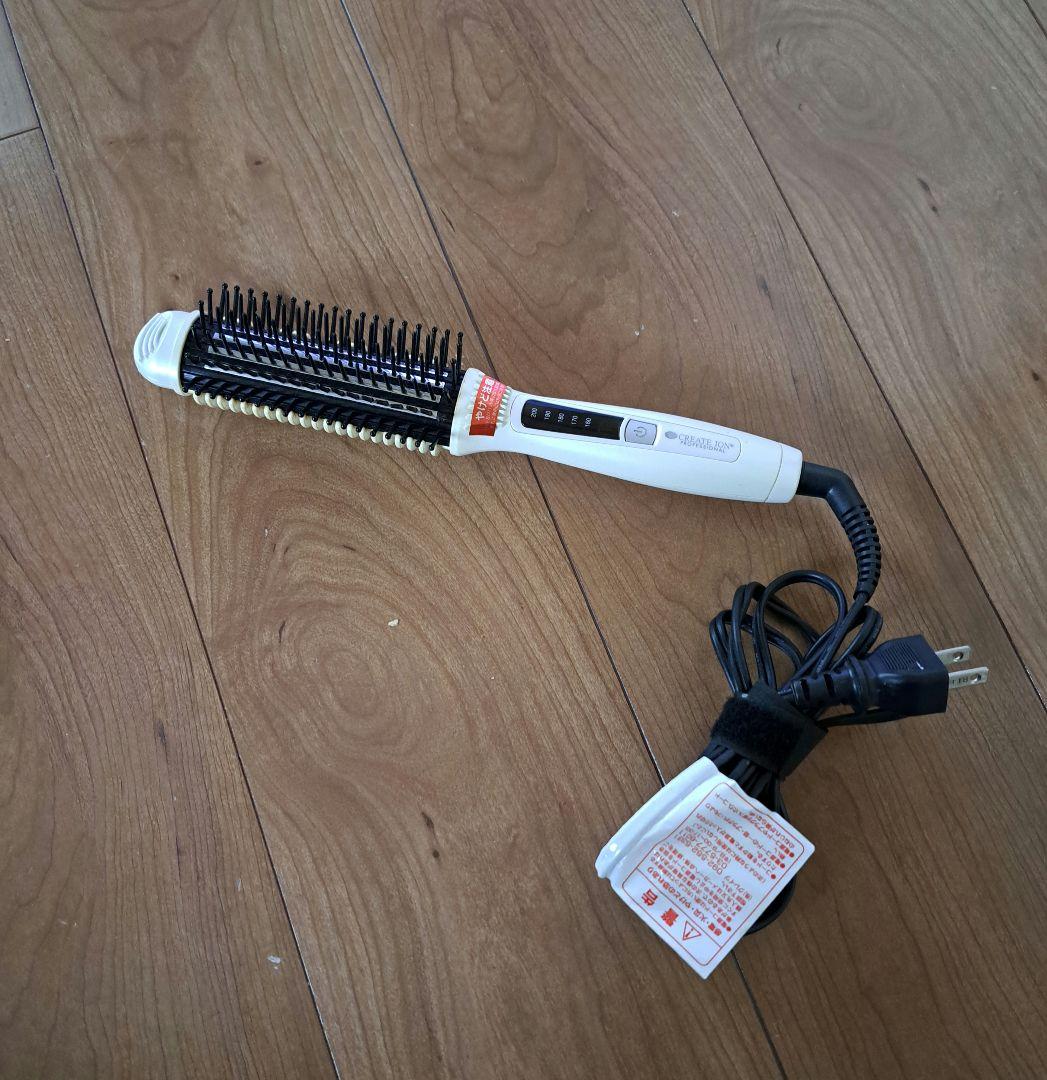【美品】とかすだけのブラシ型ストレートヘアアイロン