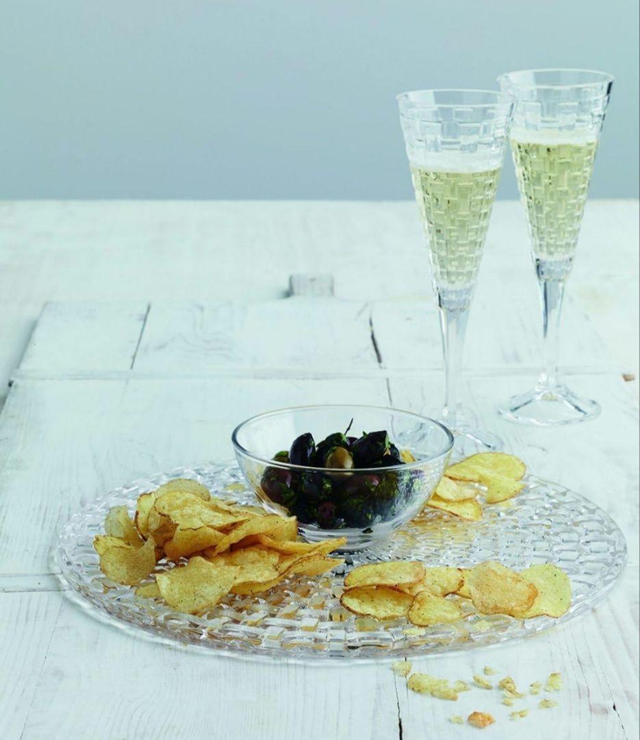 未使用ナハトマン ケーキスタンド◆チップ&ディップ 32cm◆Nachtmann