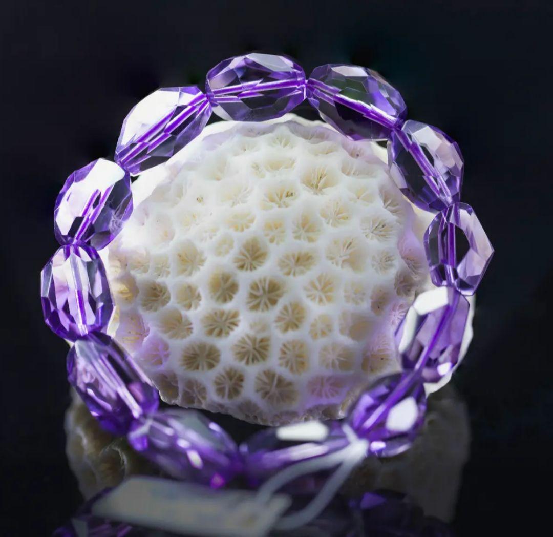 ウルグアイ產◆透明◆カットアメジスト 16.3mm K00629