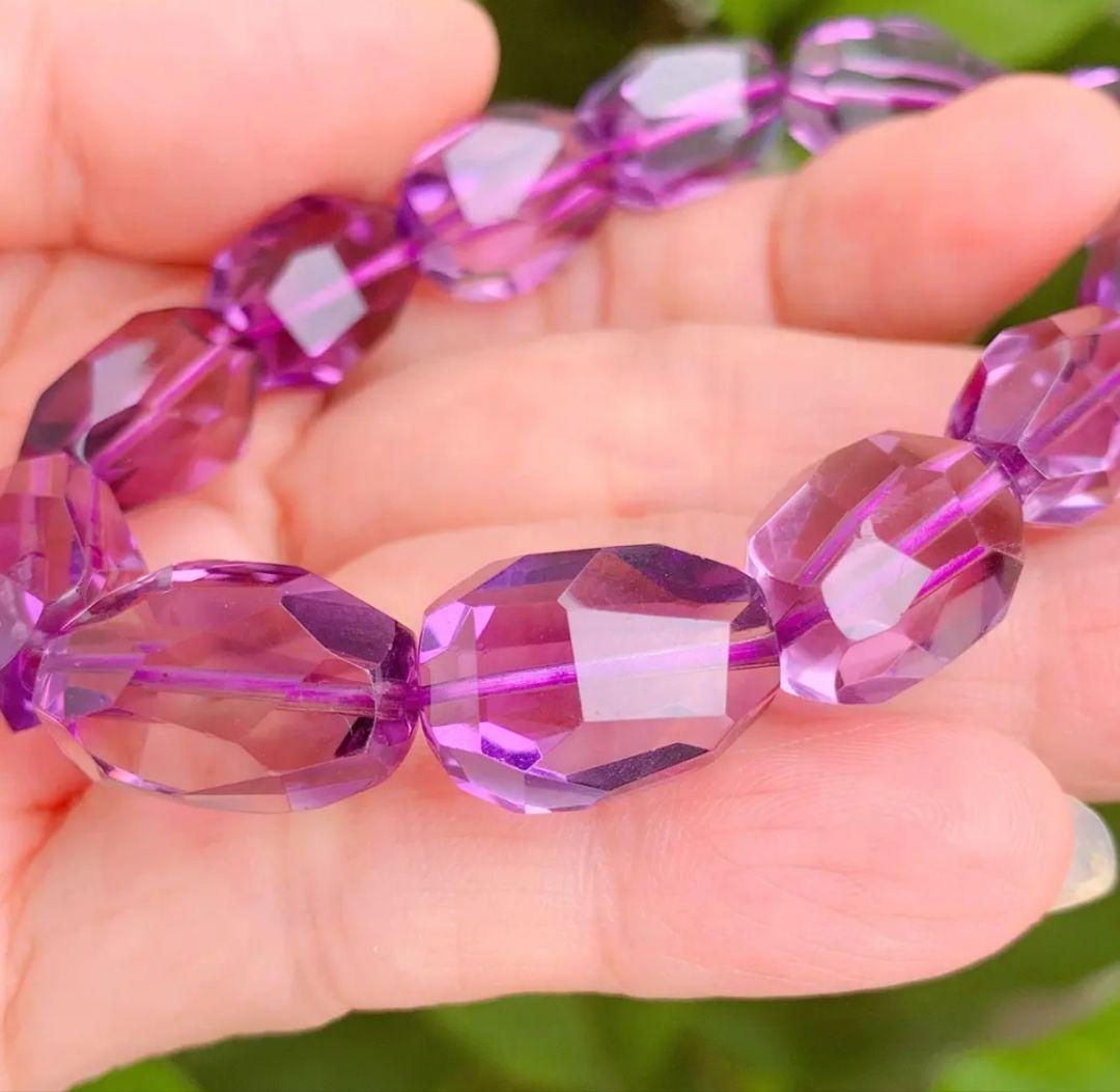 ウルグアイ產◆透明◆カットアメジスト 16.3mm K00629