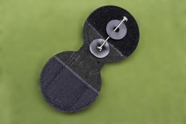 新品 SUPERVISORY USマーシャル バッジ 嵌込型 黒レザー シルバー