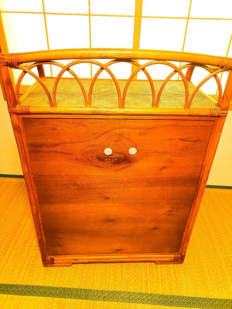 【最終値下げ】ラタン 籐製 タンス アジアン 引き出し ナチュラル　収納 レトロ