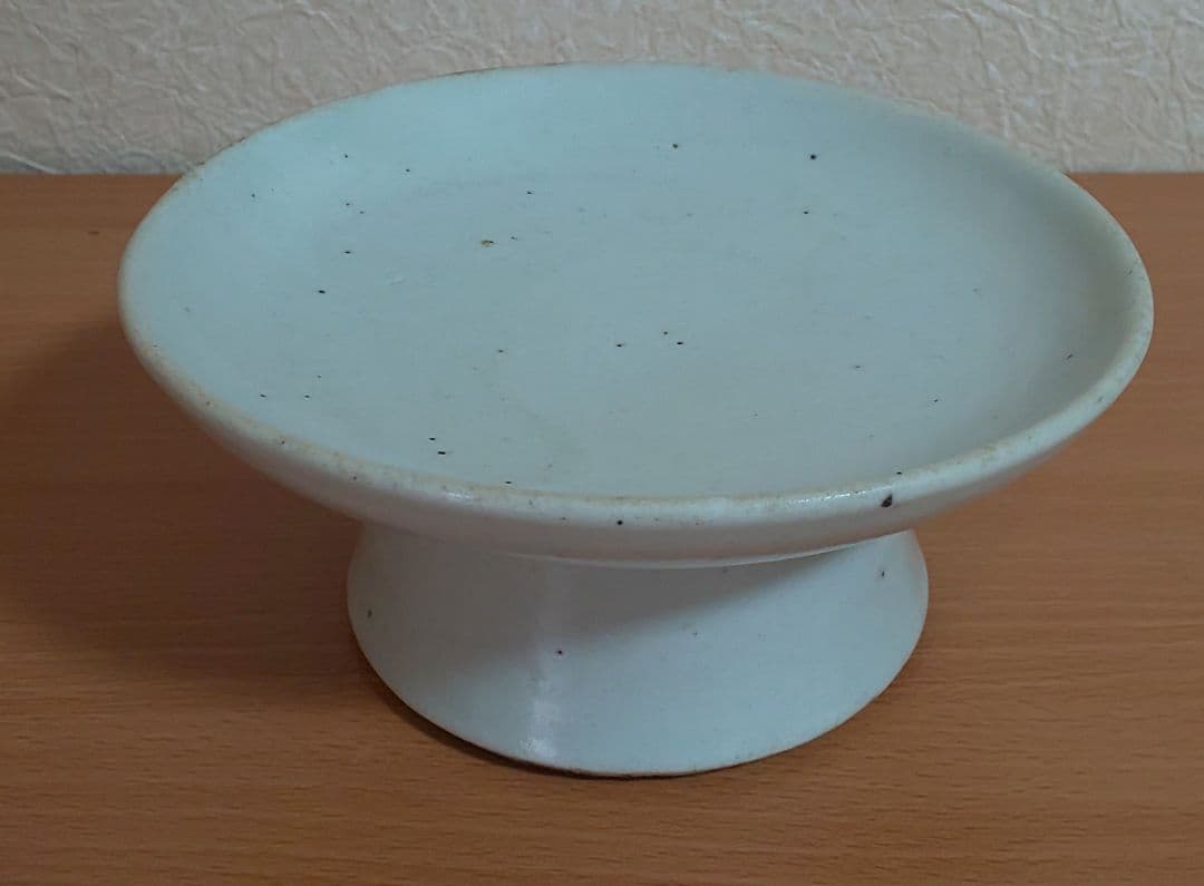 朝鮮王朝時代 李朝時代 高台祭器 青磁白磁2個セット 木箱入り