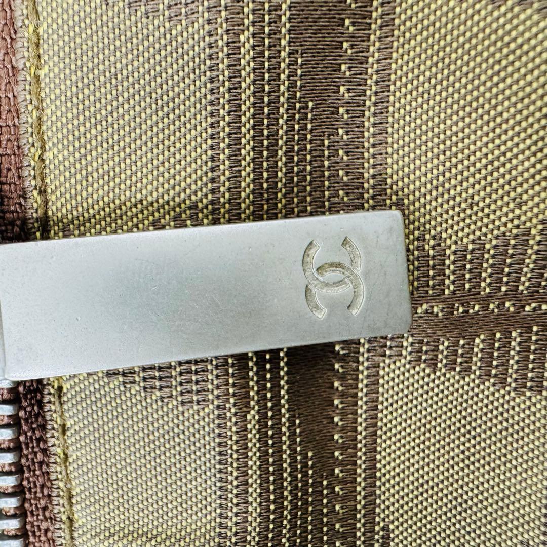 ✨CHANEL✨シャネル✨ラベルライン✨カーキ✨ヴィンテージ✨トートバッグ✨