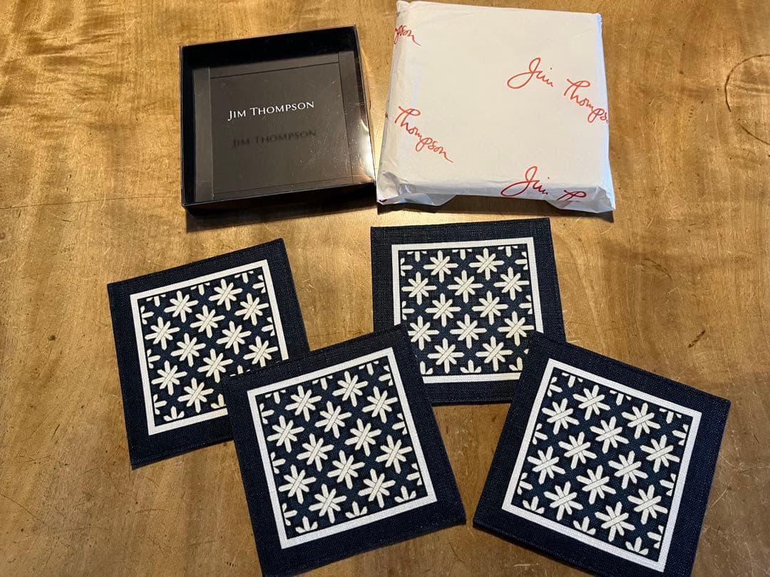 涼やかなデザインジムトンプソン　マット　ナプキン　コースターセット