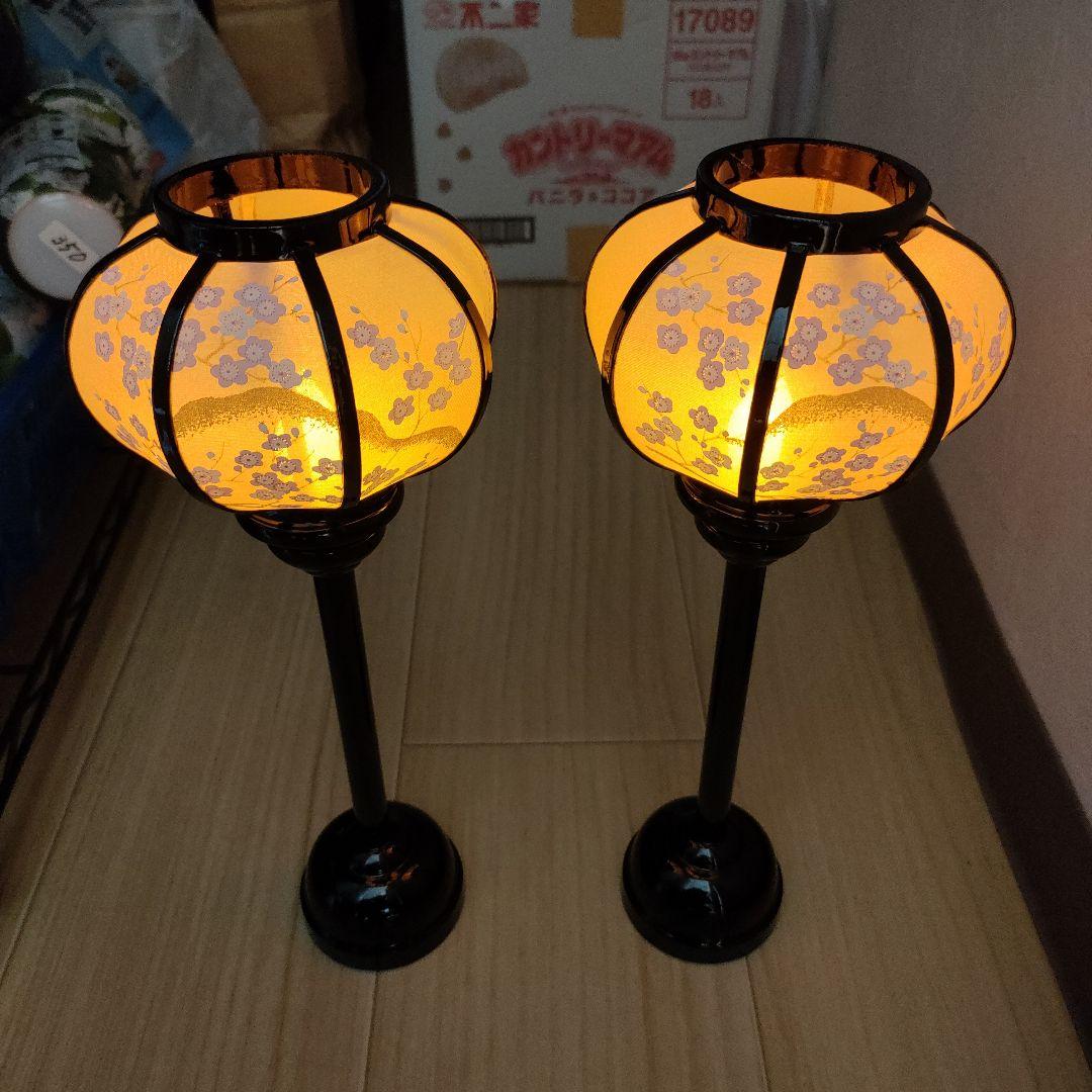 雛道具　ひな祭り飾りセット (屏風、新王台、桜橘、前飾り、雪洞、赤い毛氈)6点