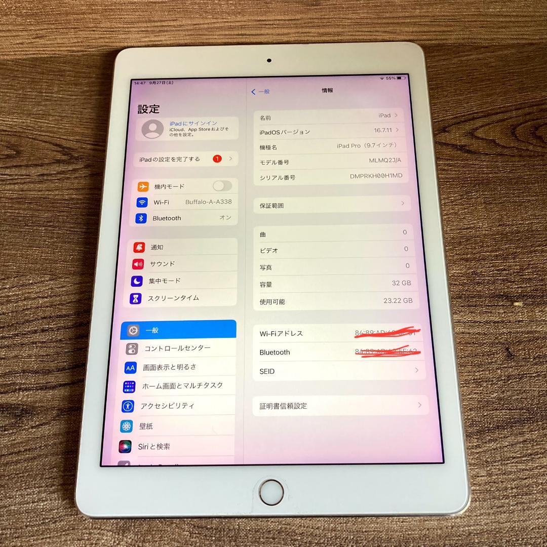 Apple iPadPro9.7 第1世代 MLMQ2J/A 32GB
