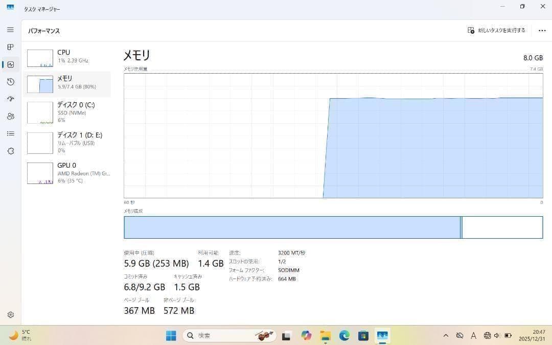新品バッテリー Dell Inspiron Ryzen 5 5625U デル