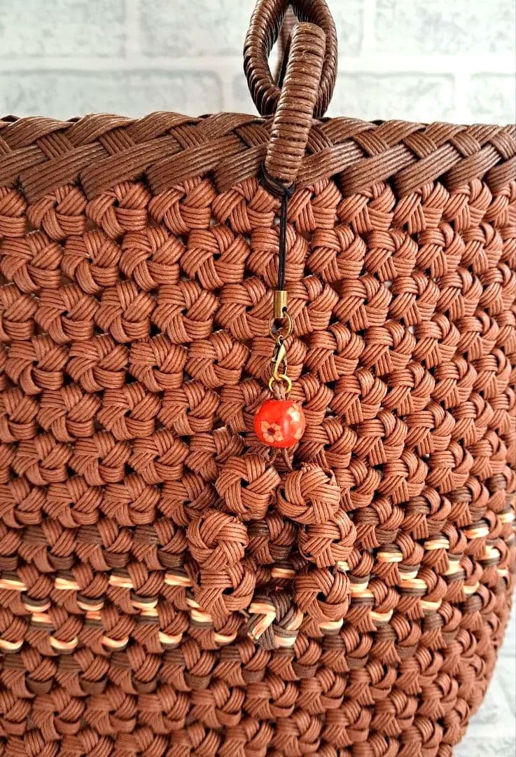 専用ページ クラフトバンド花結びクラフトテープかごバッグ